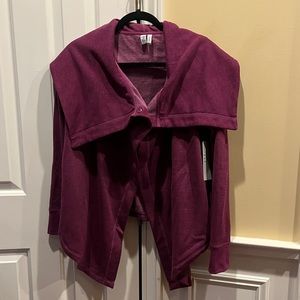 Zella Purple Sweatshirt Wrap Cardigan Jacket NWT size Small